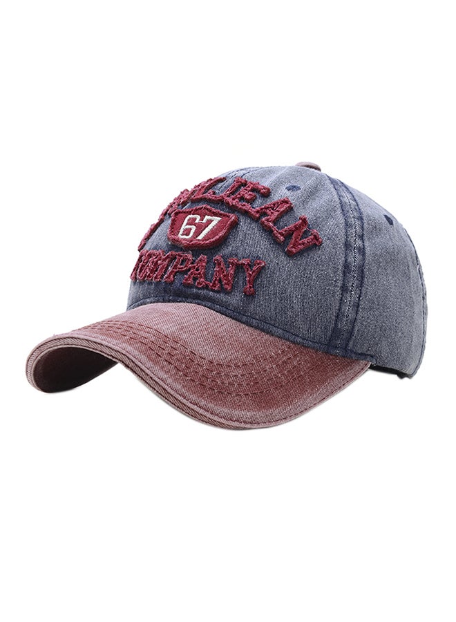 Embroidered Cricket Cap Blue/Red  - Image 1