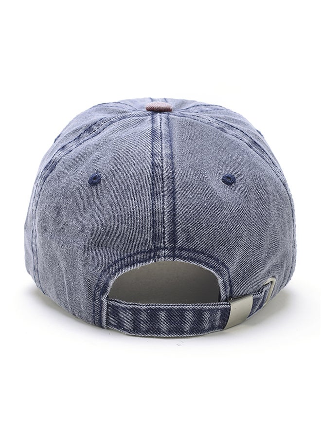 Embroidered Cricket Cap Blue/Red  - Image 2