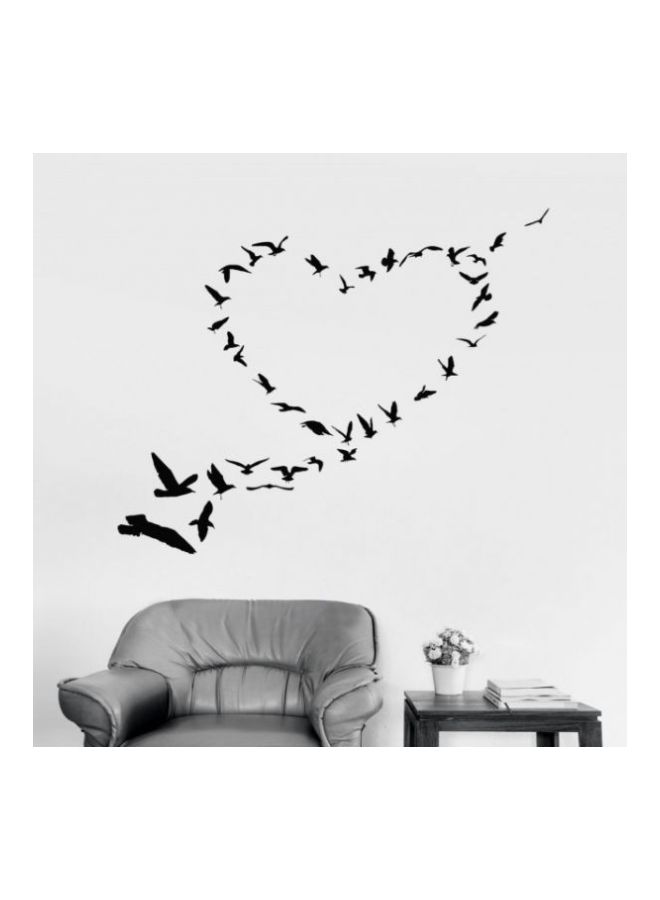 بي بي أوريجنال ديزاينز ملصق جداري لصورة طيور أسود 80x120سم