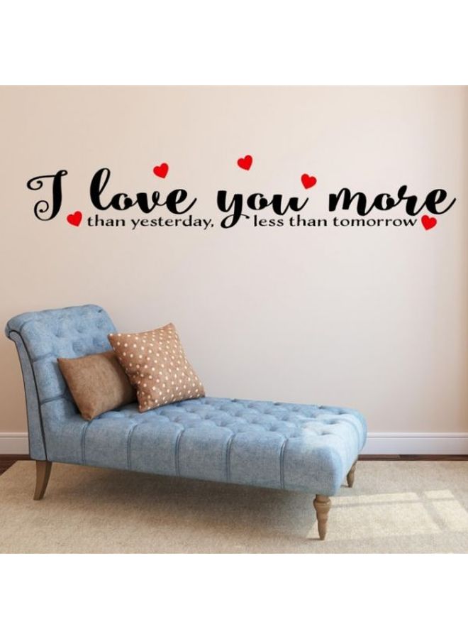 BBOriginalDesigns I Love You More Wall Sticker Black/Red 60x45cm