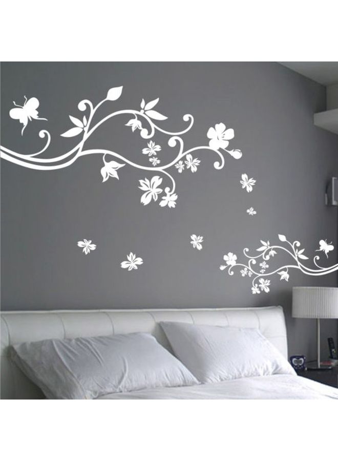 بي بي أوريجنال ديزاينز ملصق جداري بتصميم زهور وأشجار أبيض 120x80سم 