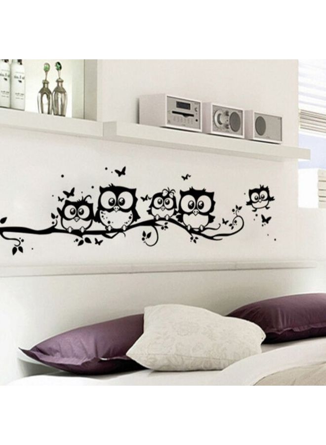 BBOriginalDesigns Owls Design Wall Sticker Black 96x150cm 