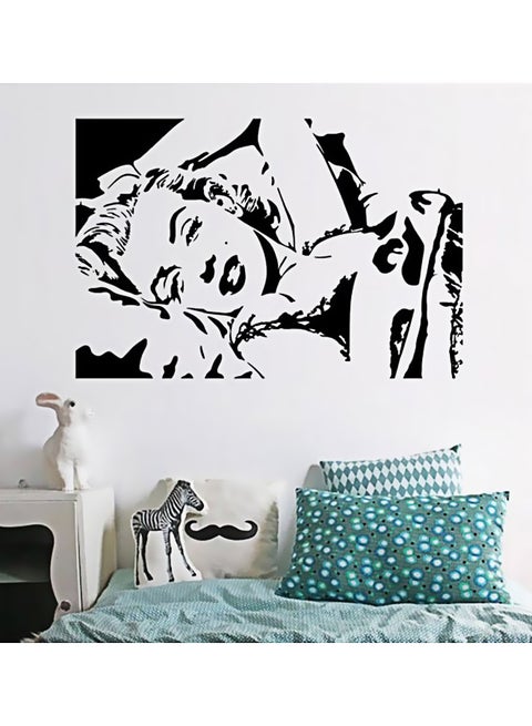 ملصق للحائط بشكل مارلين مونرو أسود 45x60سم