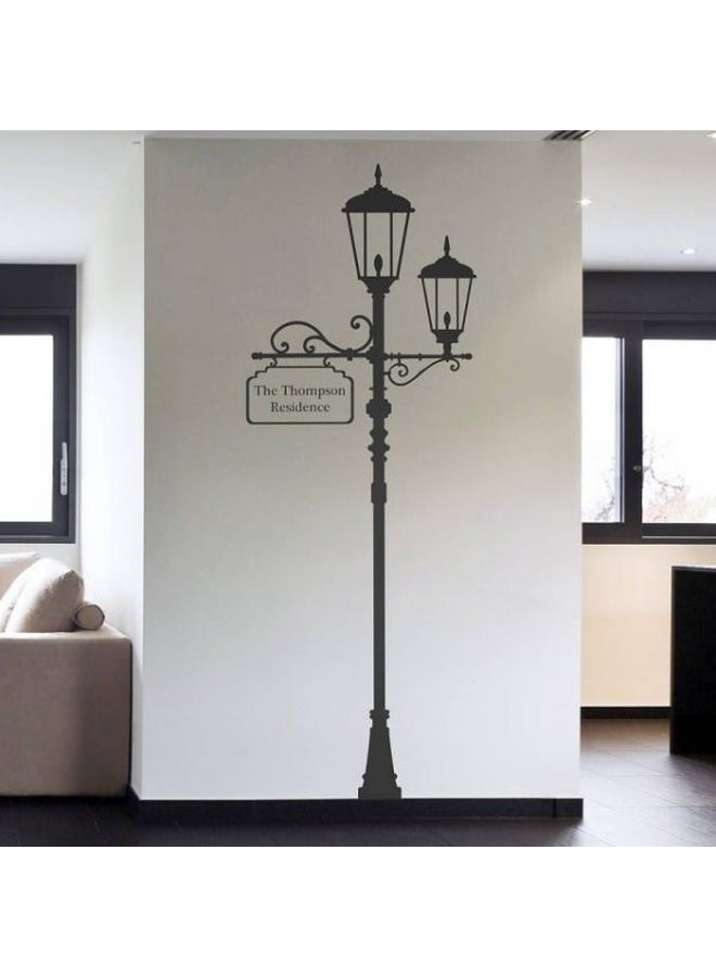 BBOriginalDesigns Street Lamp Printed Wall Sticker Black 90x60cm
