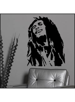 BBOriginalDesigns Bob Marley Printed Wall Sticker Black 60x45cm 