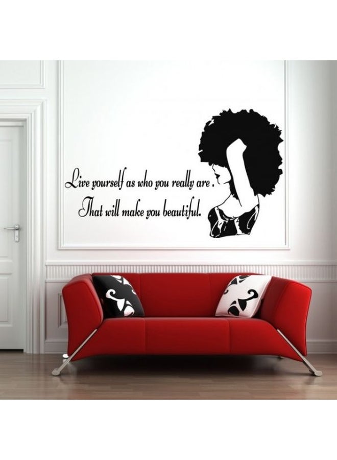 Quote Printed Wall Sticker Black 60x45cm - v1562763877/N27660630A_1