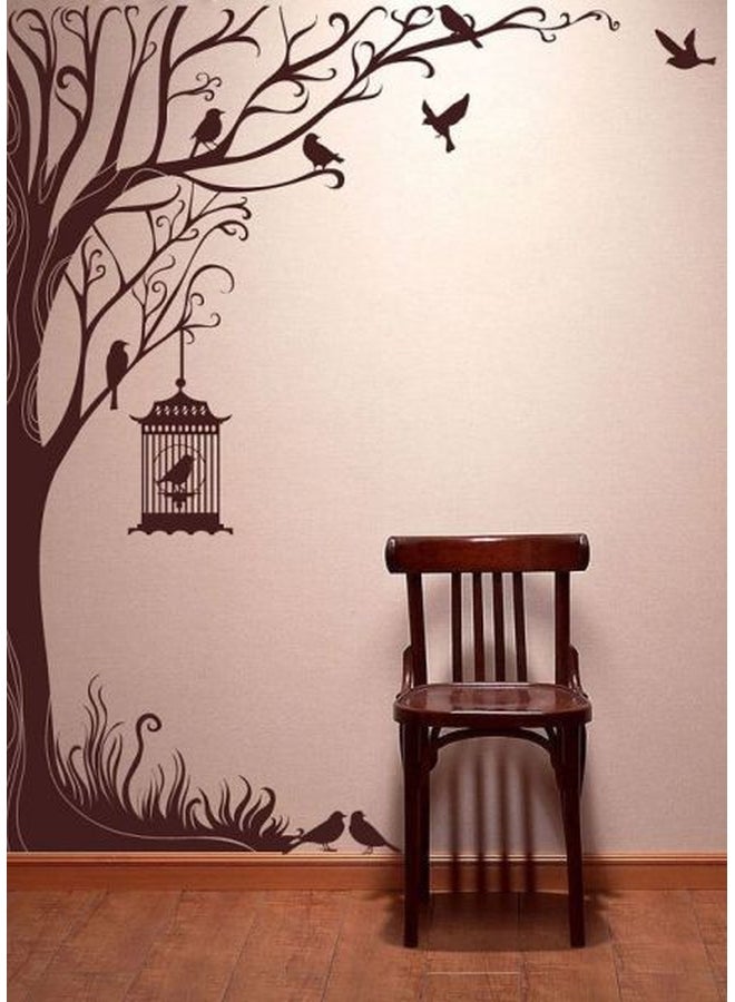 BBOriginalDesigns Tree Printed Wall Sticker Brown 60x45cm 