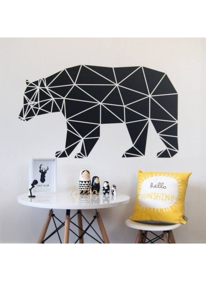 Bear Shaped Wall Sticker Black 90x60cm - v1562763881/N27660640A_1