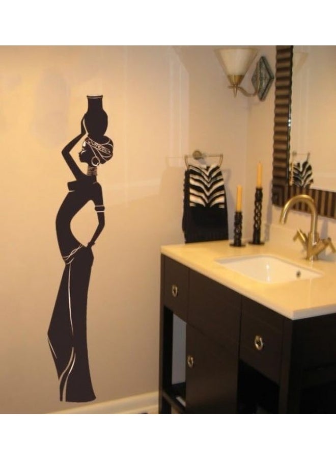 BBOriginalDesigns African Lady Wall Sticker Brown 80x120cm 