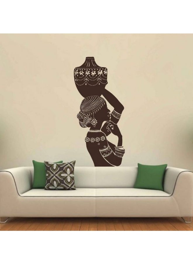 BBOriginalDesigns African Lady 30 Wall Sticker Brown 90x60cm 
