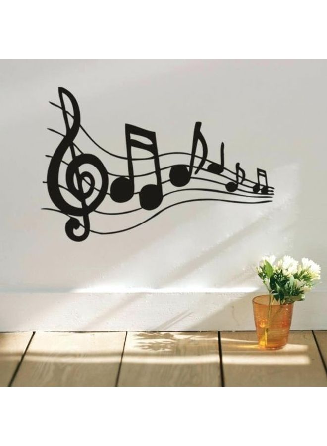 بي بي أوريجنال ديزاينز ملصق جداري على شكل رموز موسيقية أسود 120x80سم