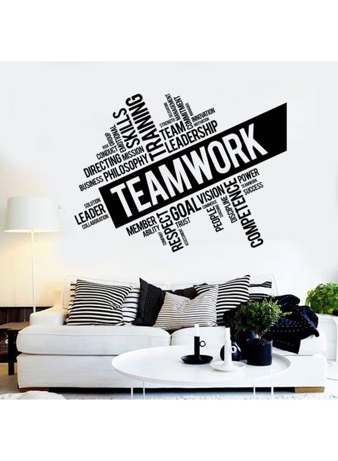 BBOriginalDesigns Team Work Wall Sticker Black 50x78cm
