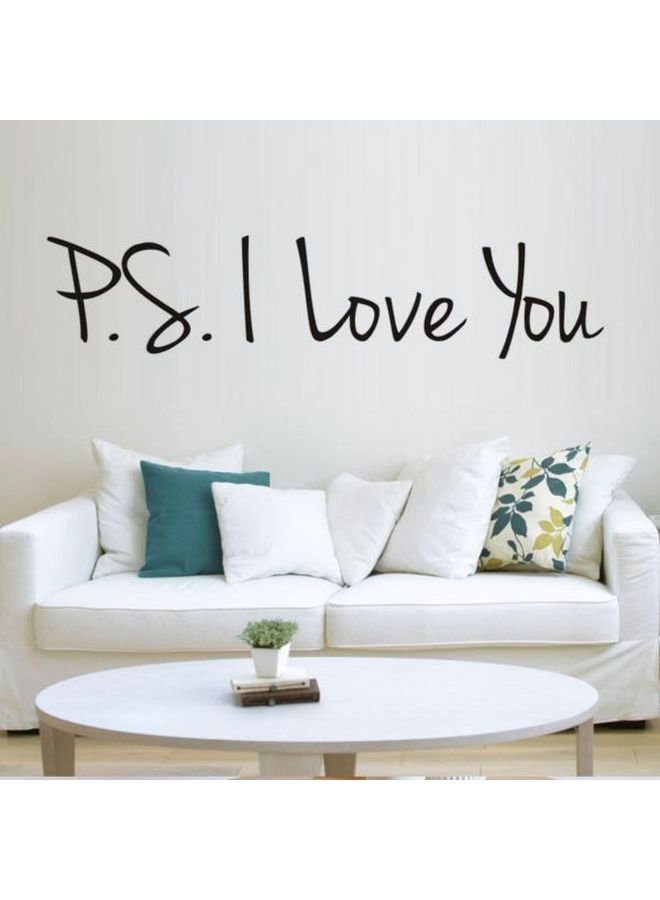 BBOriginalDesigns PS I Love You Wall Sticker Black 50x78cm