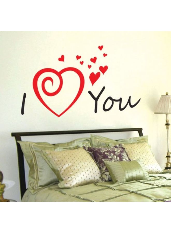 BBOriginalDesigns I Love You Wall Sticker Black/Red 80x120cm