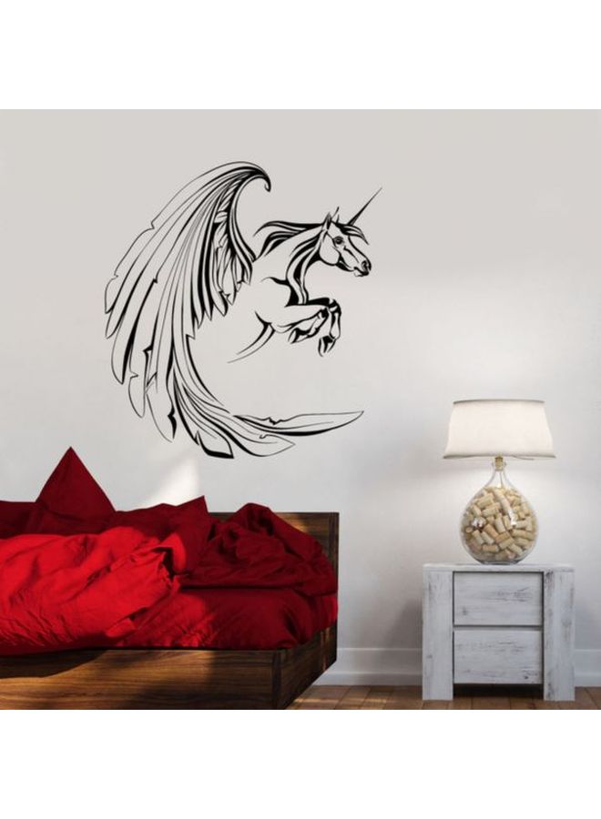 BBOriginalDesigns Flying Unicorn Wall Sticker Black 78x50cm 