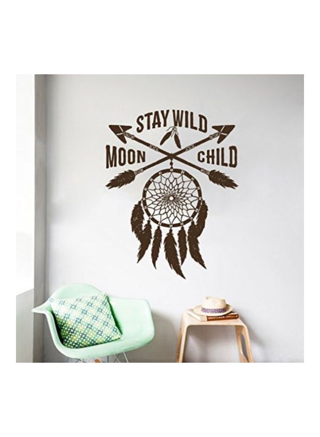 BBOriginalDesigns Moon Stay Wild Child Wall Sticker Brown 36x24cm 