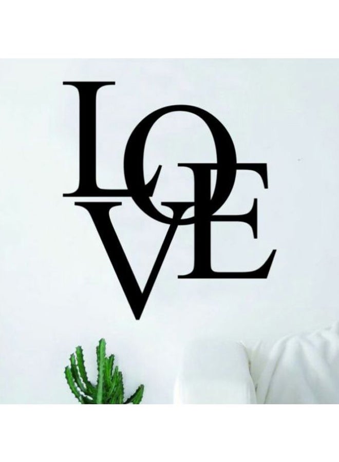 ملصق جداري بتصميم كلمة Love 5 أسود 36x24سم