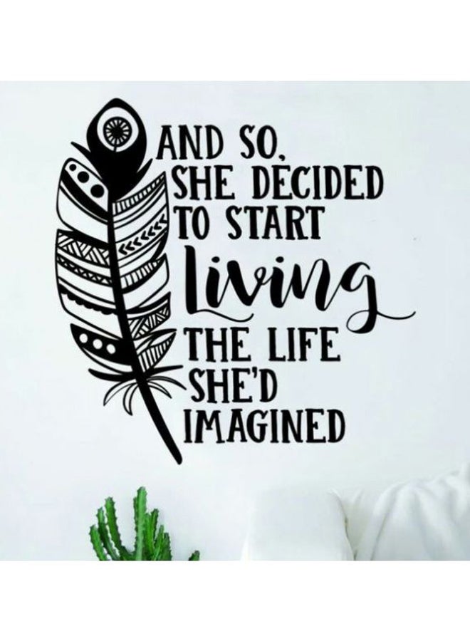 BBOriginalDesigns Live Your Life Wall Sticker Black 120x80cm