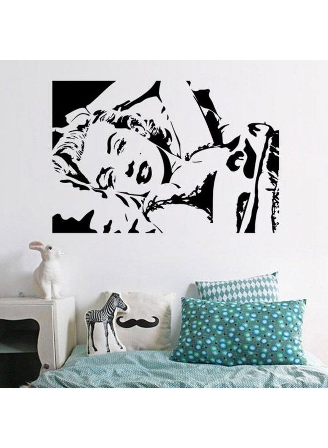 BBOriginalDesigns Marilyn Monroe Wall Sticker Black 116x52cm