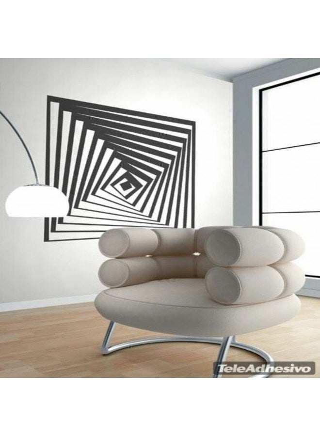 ملصق جداري بتصميم خداع بصري أسود 38x58سم