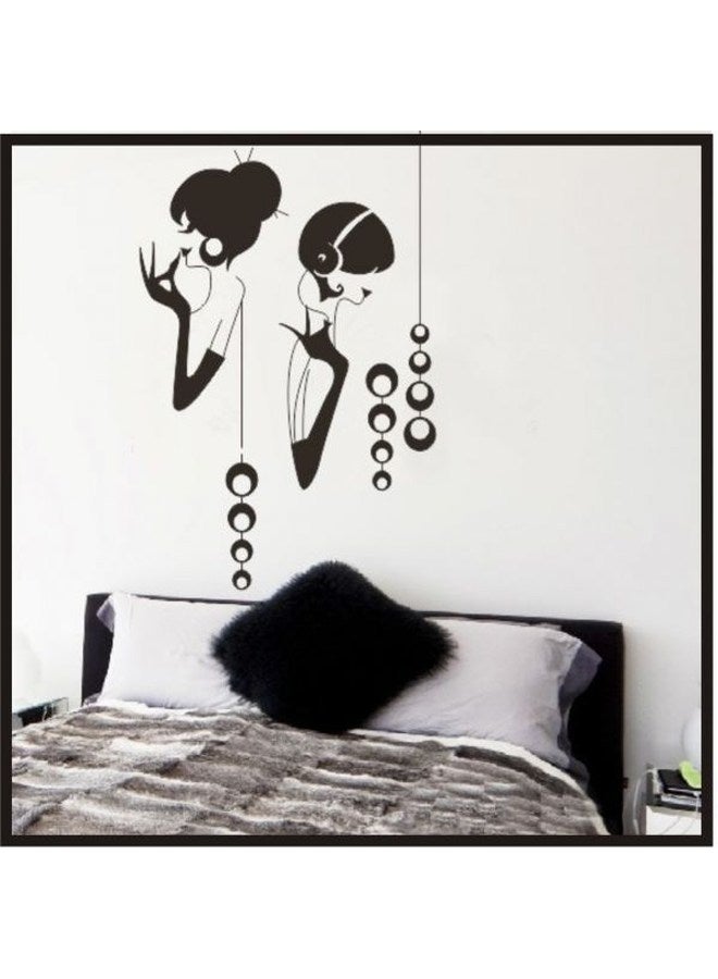 BBOriginalDesigns Makeup Girls Wall Sticker Black 45x60cm