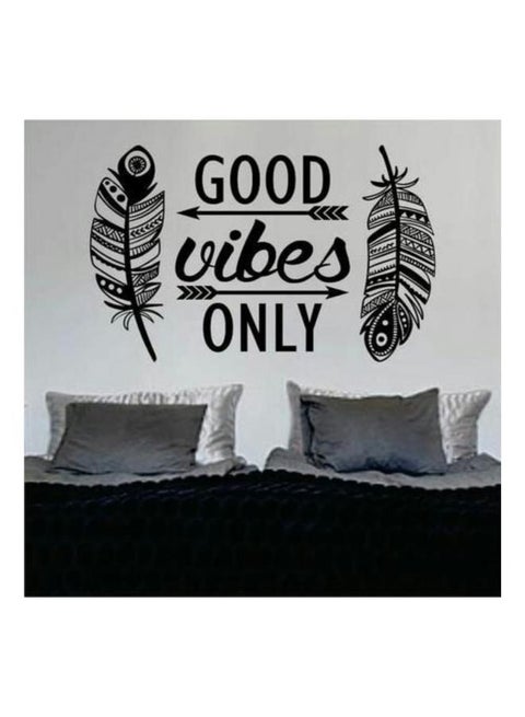 Good Vibes Only Wall Sticker Black 36x24cm