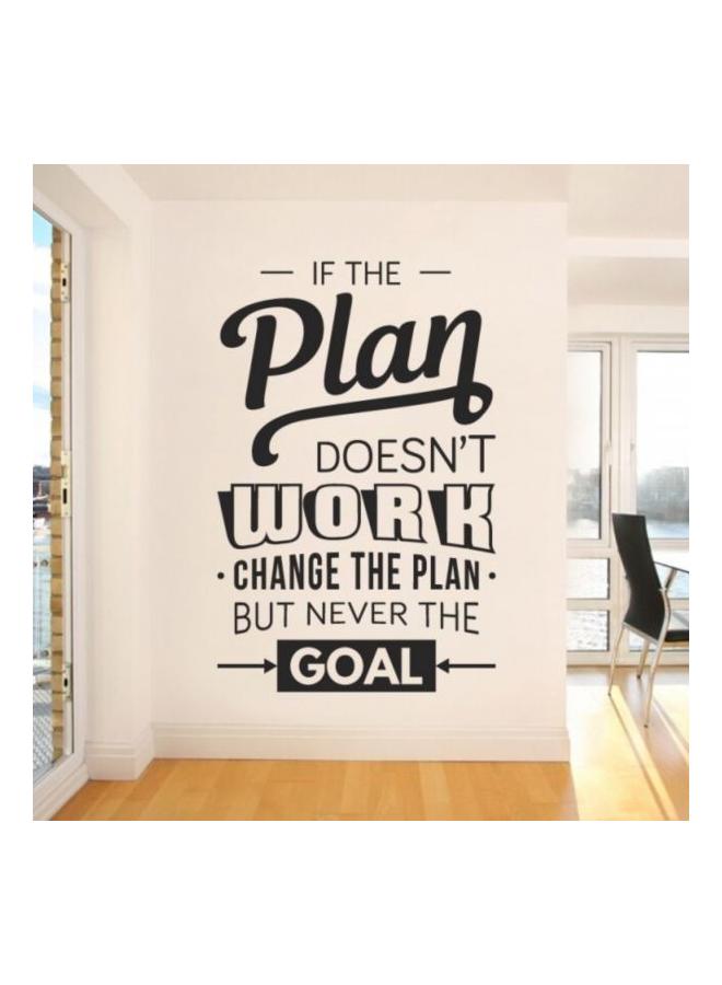 بي بي أوريجنال ديزاينز ملصق جداري بتصميم "Plan And Work " أسود 45x60سم