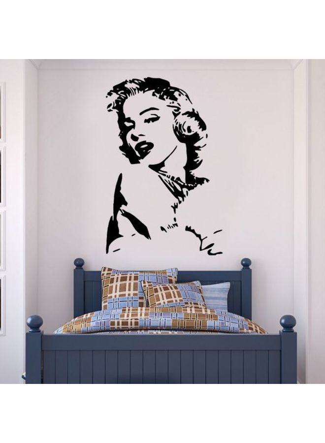 BBOriginalDesigns Marilyn Monroe Printed Wall Sticker Black 38x58cm