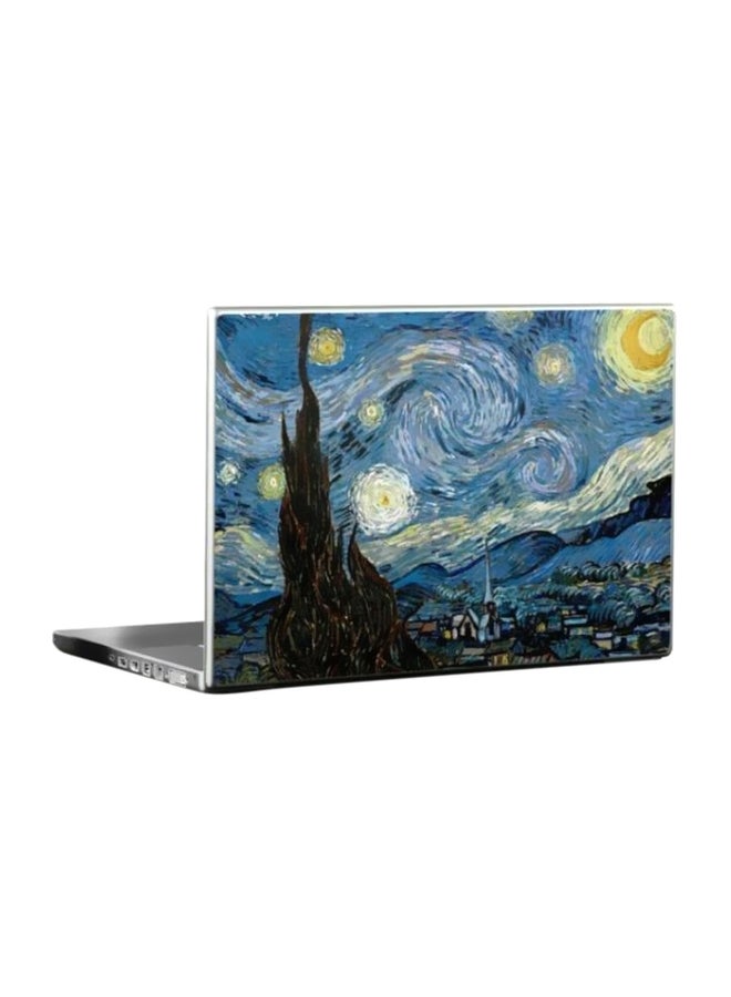 BBOriginalDesigns Printed Skin For 15-Inch Laptop Blue/Black/Yellow 