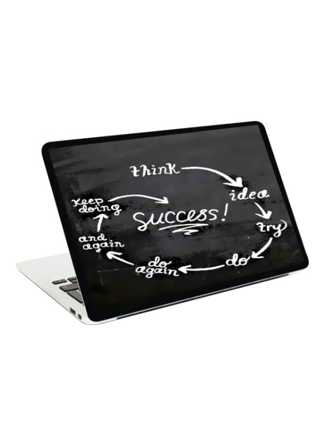 BBOriginalDesigns The Way Of Success Printed Skin For 17-inch Laptop Black/White