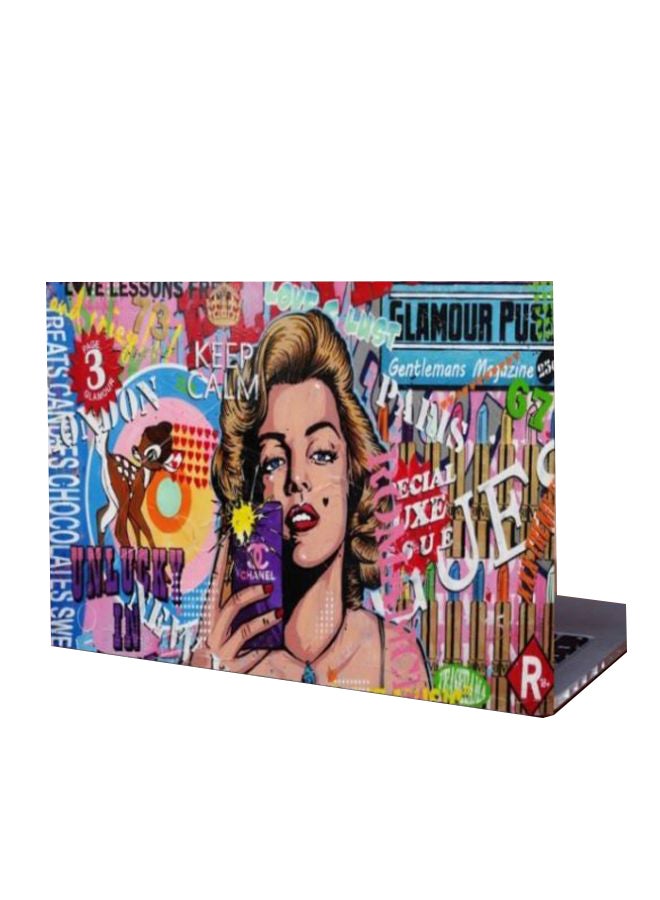 BBOriginalDesigns Printed Skin For 15-Inch Laptop Beige/Purple/Brown