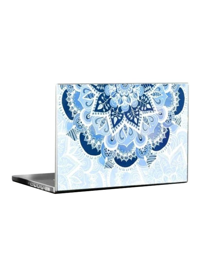 Printed Protective Skin For 15-Inch Laptop Blue/White