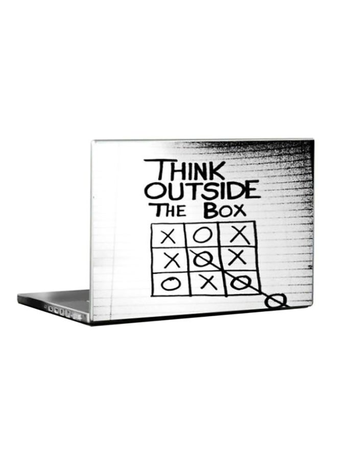 BBOriginalDesigns Printed Skin For 15-Inch Laptop White/Black