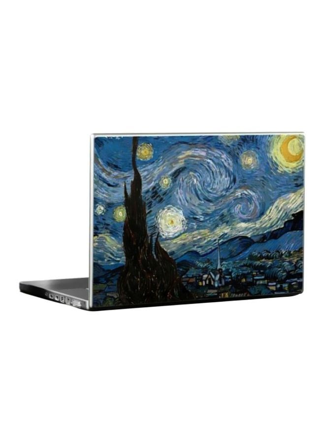 BBOriginalDesigns Printed Skin For 15-Inch Laptop Blue/Black/Yellow