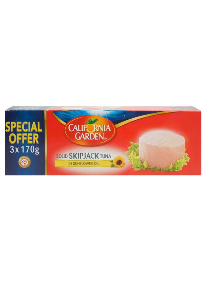 California Garden Solid Skipjack Tuna In Sunflower Oil 3 Piece 170grams  - Image 2