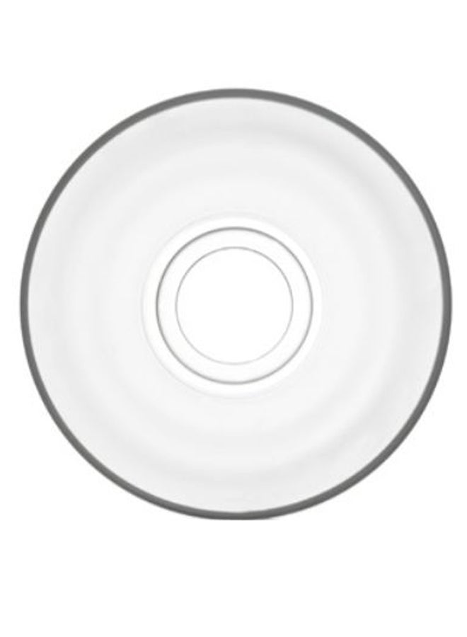 لاف طقم صحون شاي كلاسيكية مكون من 6 قطع شفاف 102مم - Image 1