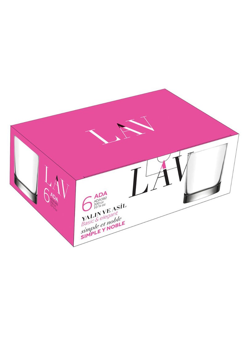LAV 6-Piece Ada Glass Set Clear 79mm - Image 2