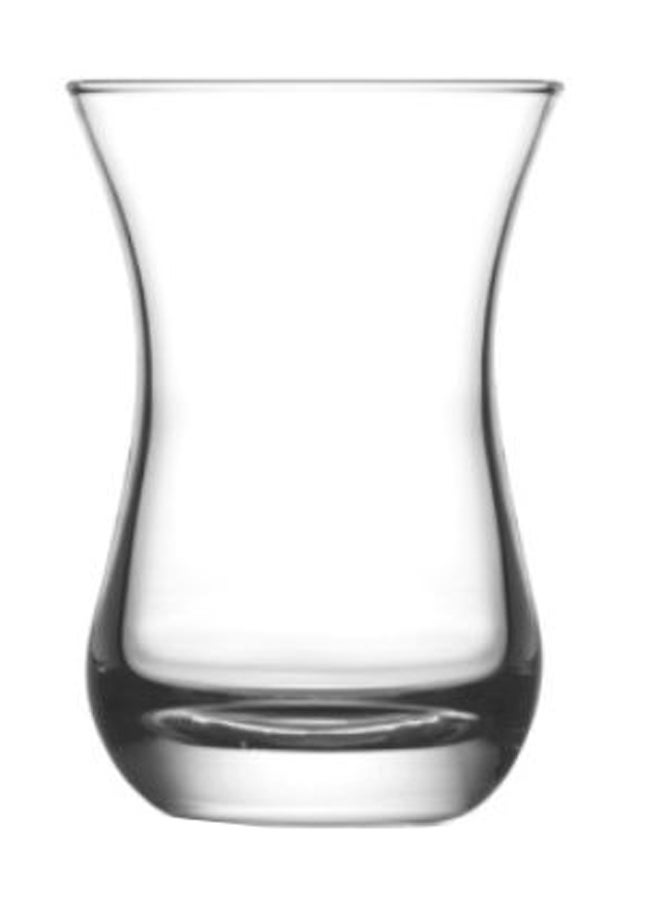 لاف طقم أكواب شاي أجدا تركي مكون من 6 قطع شفاف 165ملليلتر - Image 1