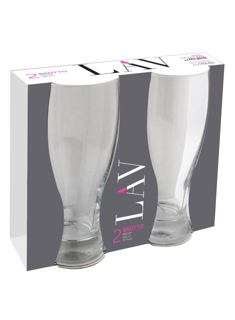 LAV 2-Piece Brotto Glass Set Clear 565ml - Image 2
