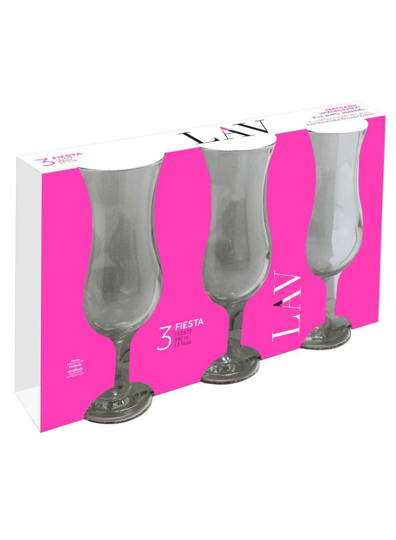 لاف طقم أكواب زجاجية فيستا من 3 قطع شفاف - Image 2