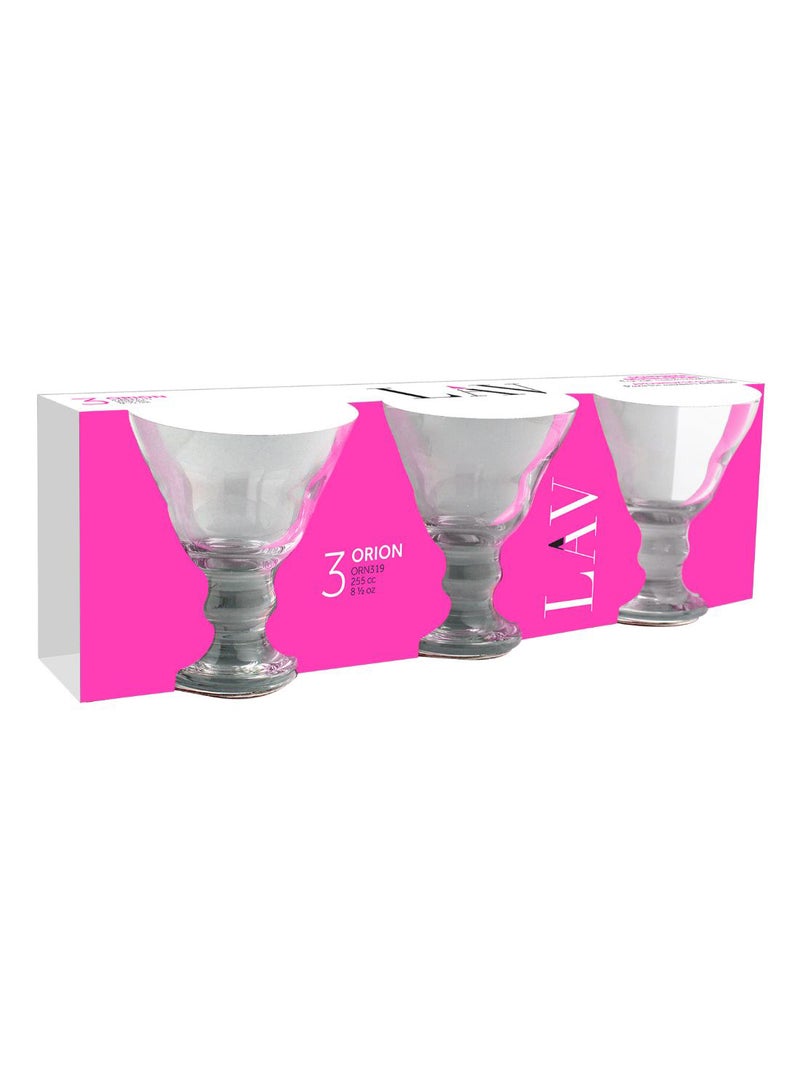 LAV 3-Piece Orion Ice Cream Bowl Set Clear 250ml  - Image 2