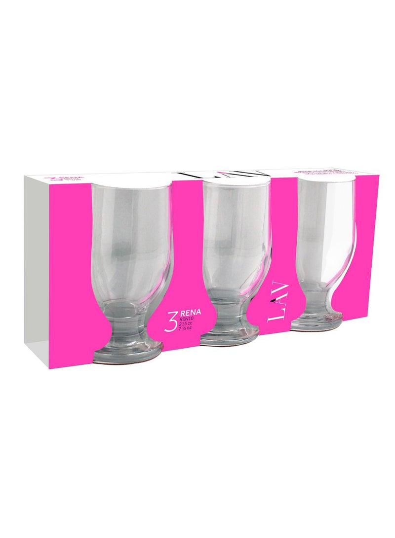 LAV 3-Piece Rena Soft Drink Glass Set Clear 215ml - Image 2