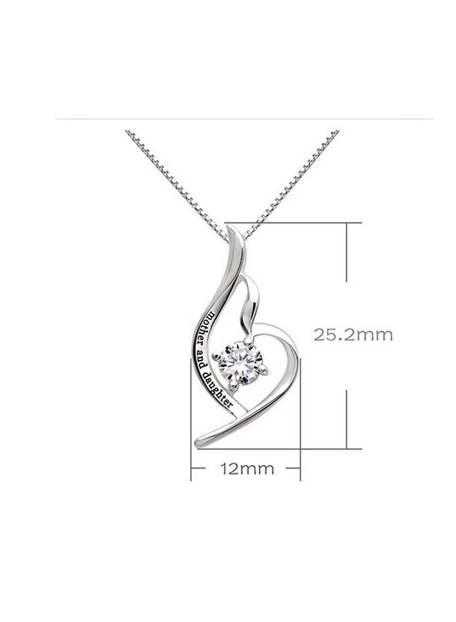 قلادة بتصميم قلب بنقشة عبارة "I Love You to The Moon and Back" - Image 2