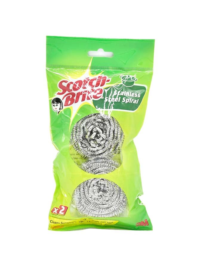 Scotch Brite 2-Piece Stainless Steel Scotch Brite Silver 1grams