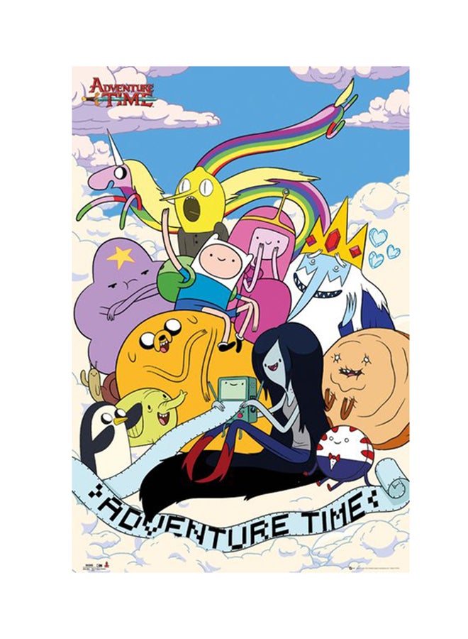 ملصق بتصميم مسلسل الرسوم المتحركة "Adventure Time" متعدد الألوان 91.5سم - v1562835986/N18916655A_1