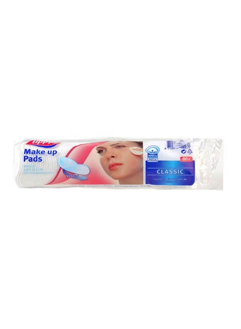 80-Piece Cotton Make Up Pads 80grams