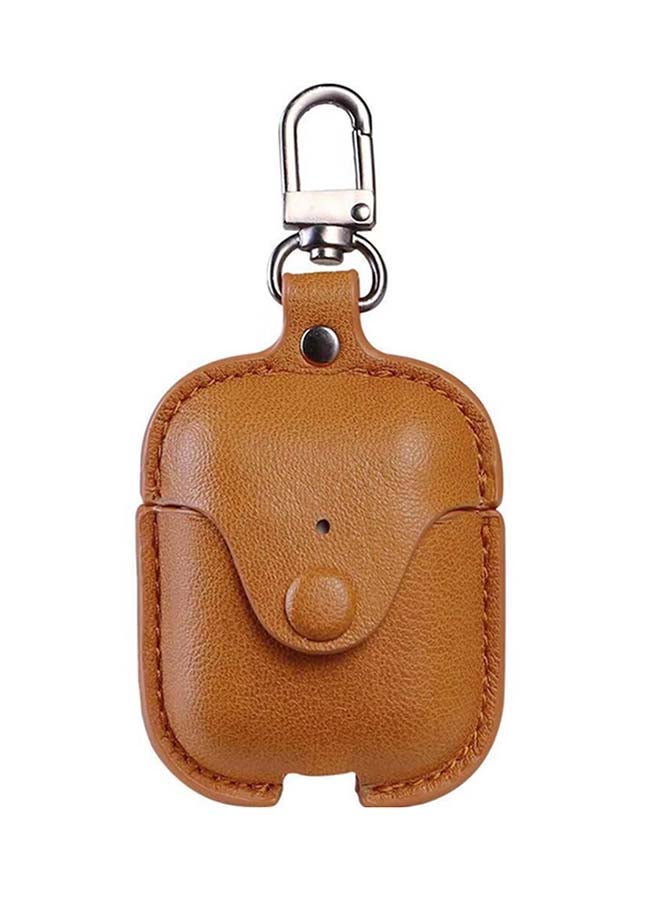 Leather Case Cover For Apple AirPods 1/2 Brown
