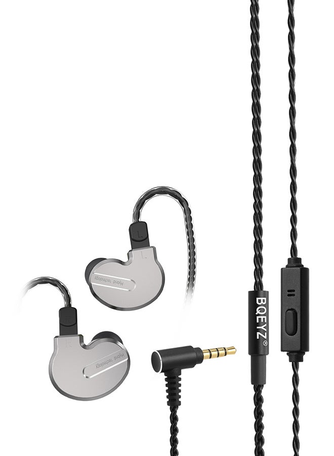 In-Ear Wired Headphones Removable Cable With Mic Black/Grey - v1562845333/N27599082A_1