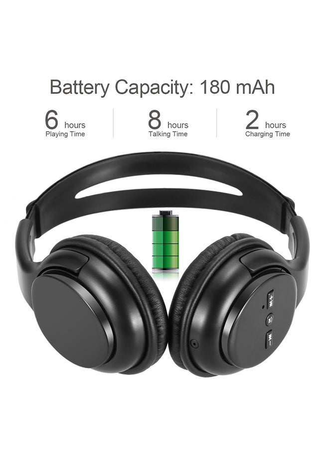 Over Ear Bluetooth Headphones With Mic Black  - Image 3
