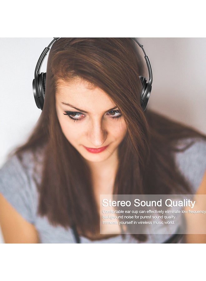 Over Ear Bluetooth Headphones With Mic Black  - Image 5